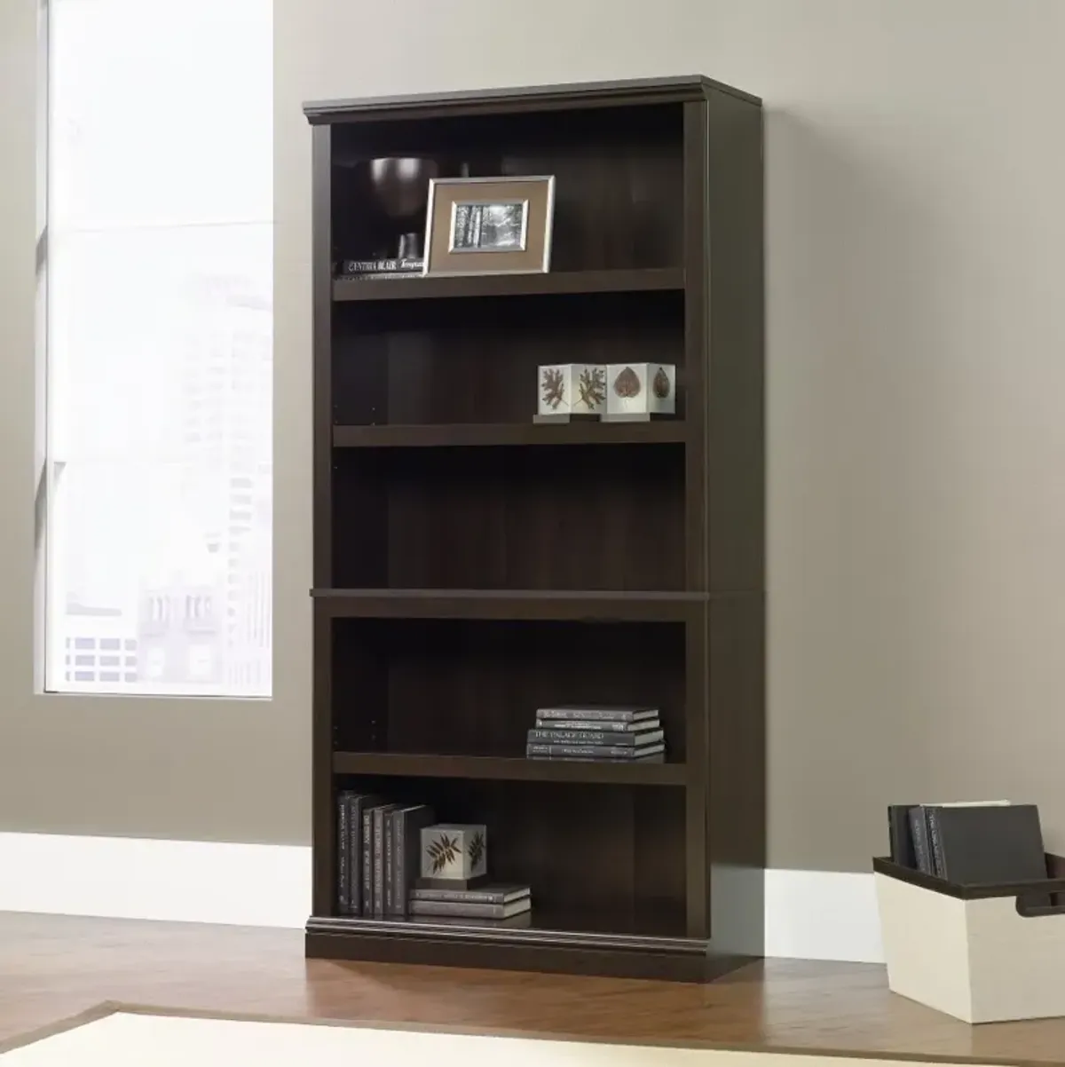 Cinnamon Cherry 5-Shelf Bookcase - Storage