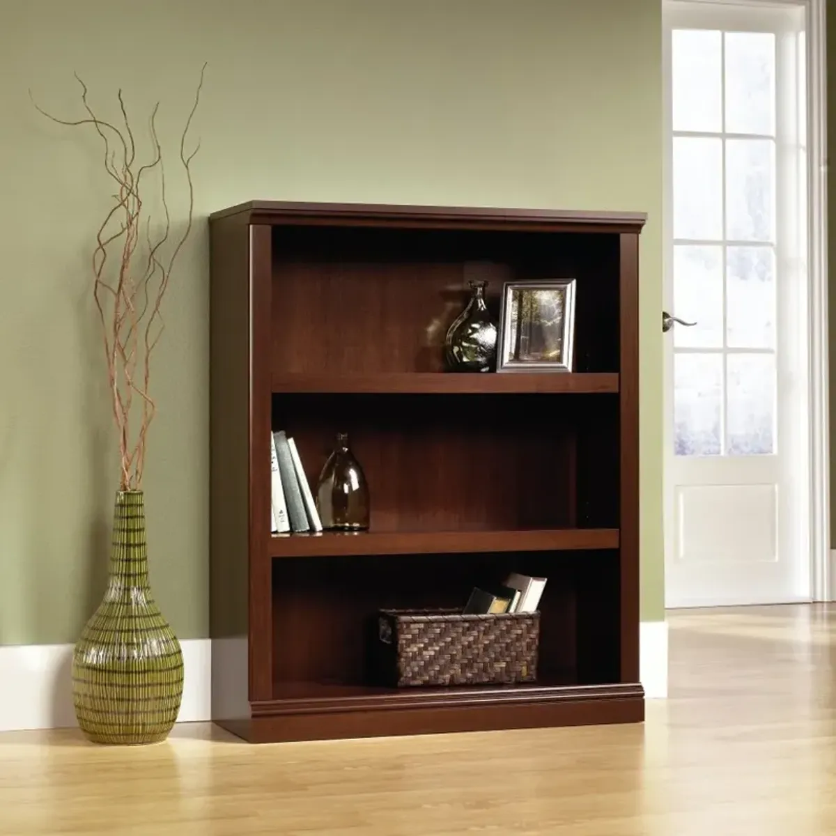 Cherry 3-Shelf Bookcase - Storage