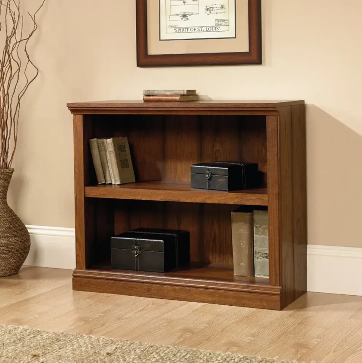 Cherry Two Shelf Bookcase