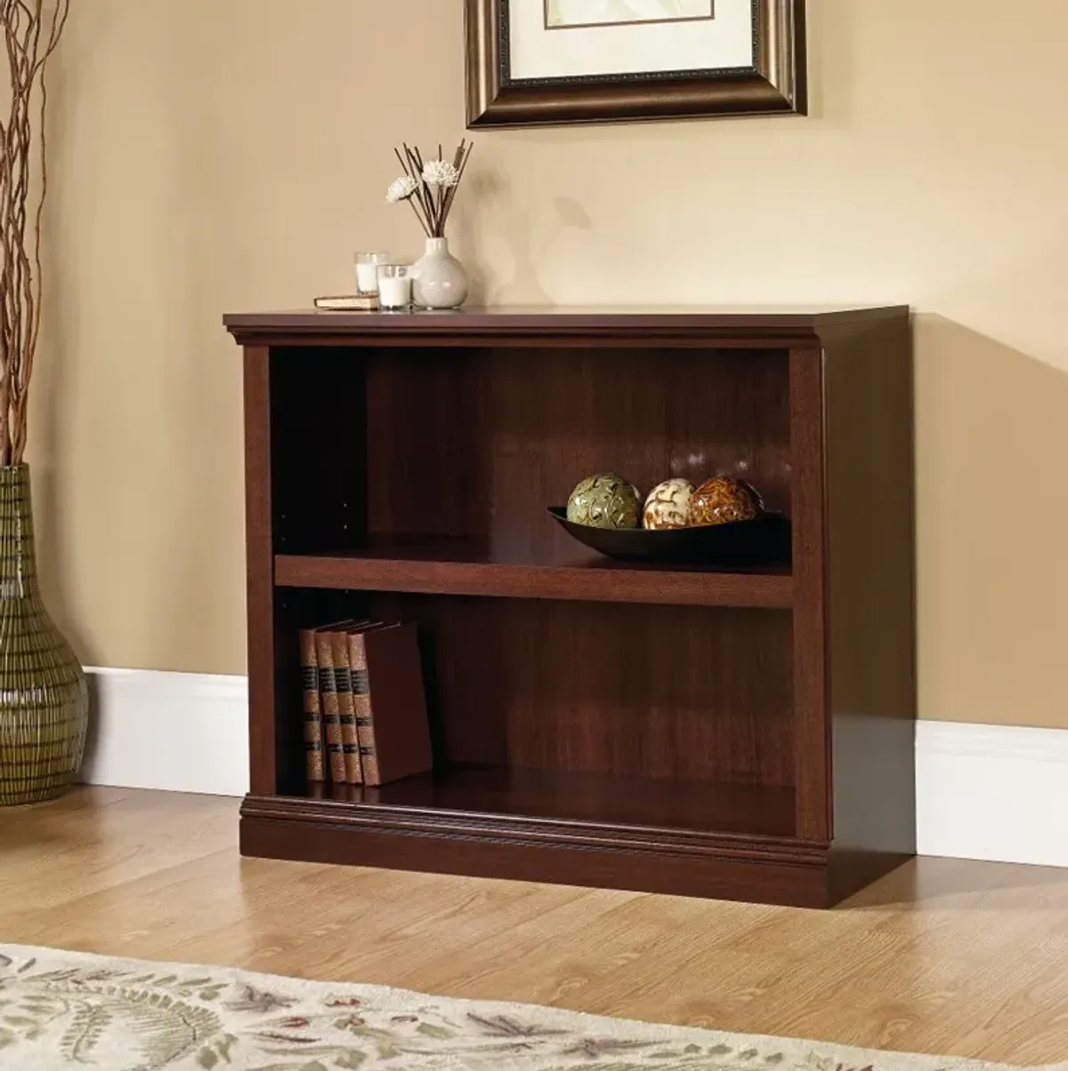 Cherry 2-Shelf Bookcase