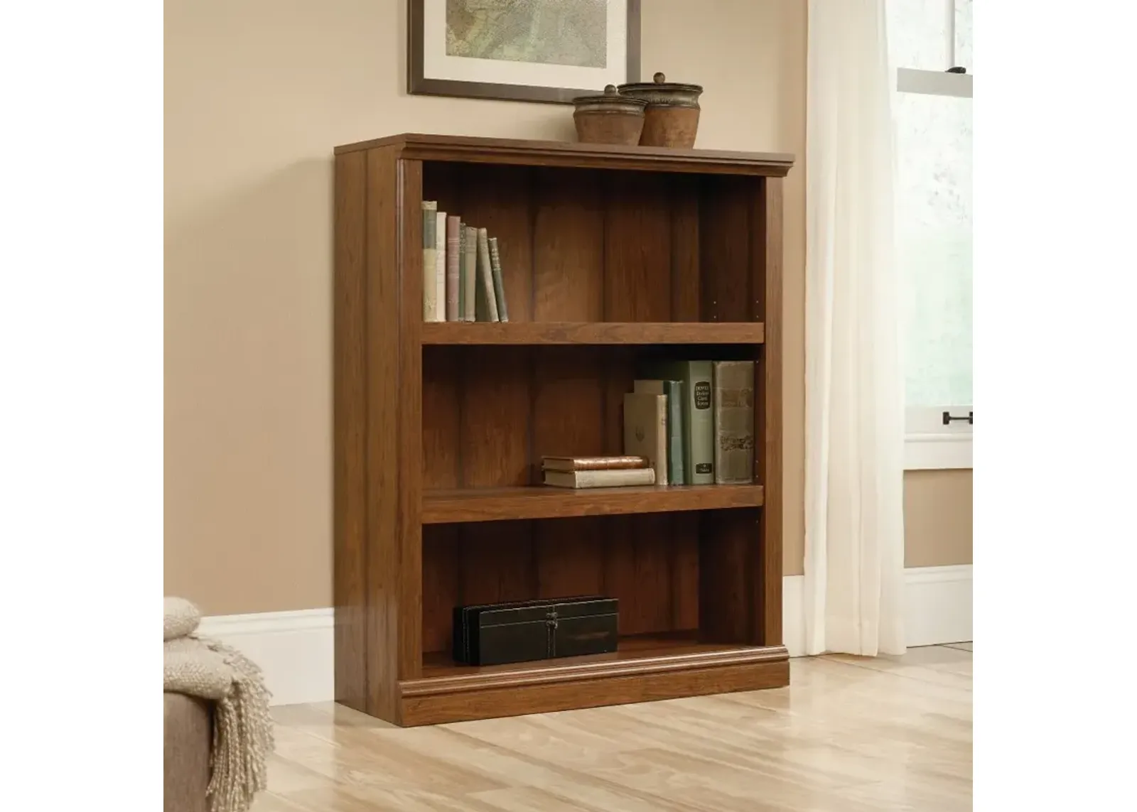 Cherry 3-Shelf Bookcase - Storage