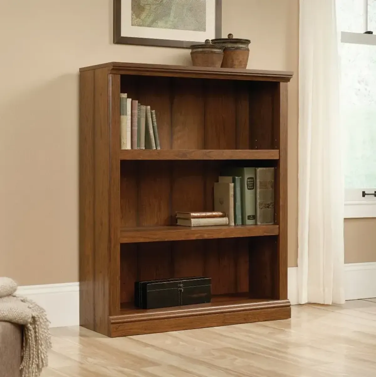 Cherry 3-Shelf Bookcase