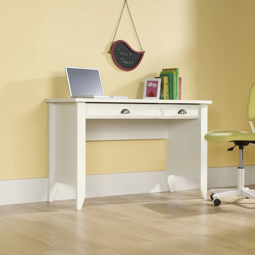 Soft White Computer Desk - Shoal Creek