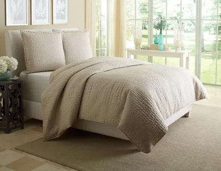 Taupe Dash King 3 Piece Bedding Collection