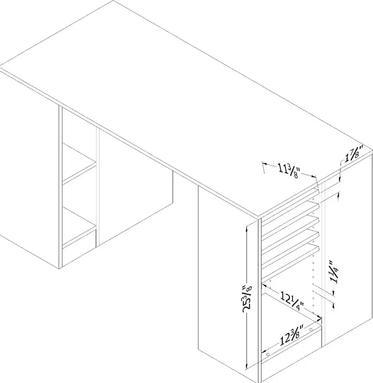 Artwork White Craft Table with Storage - South Shore