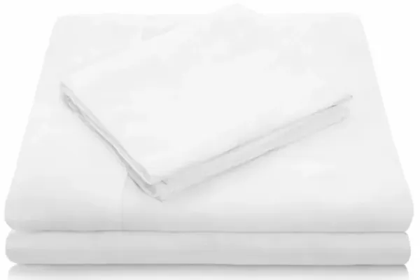 White Split King 5 Piece Sheet Set - Woven Tencel