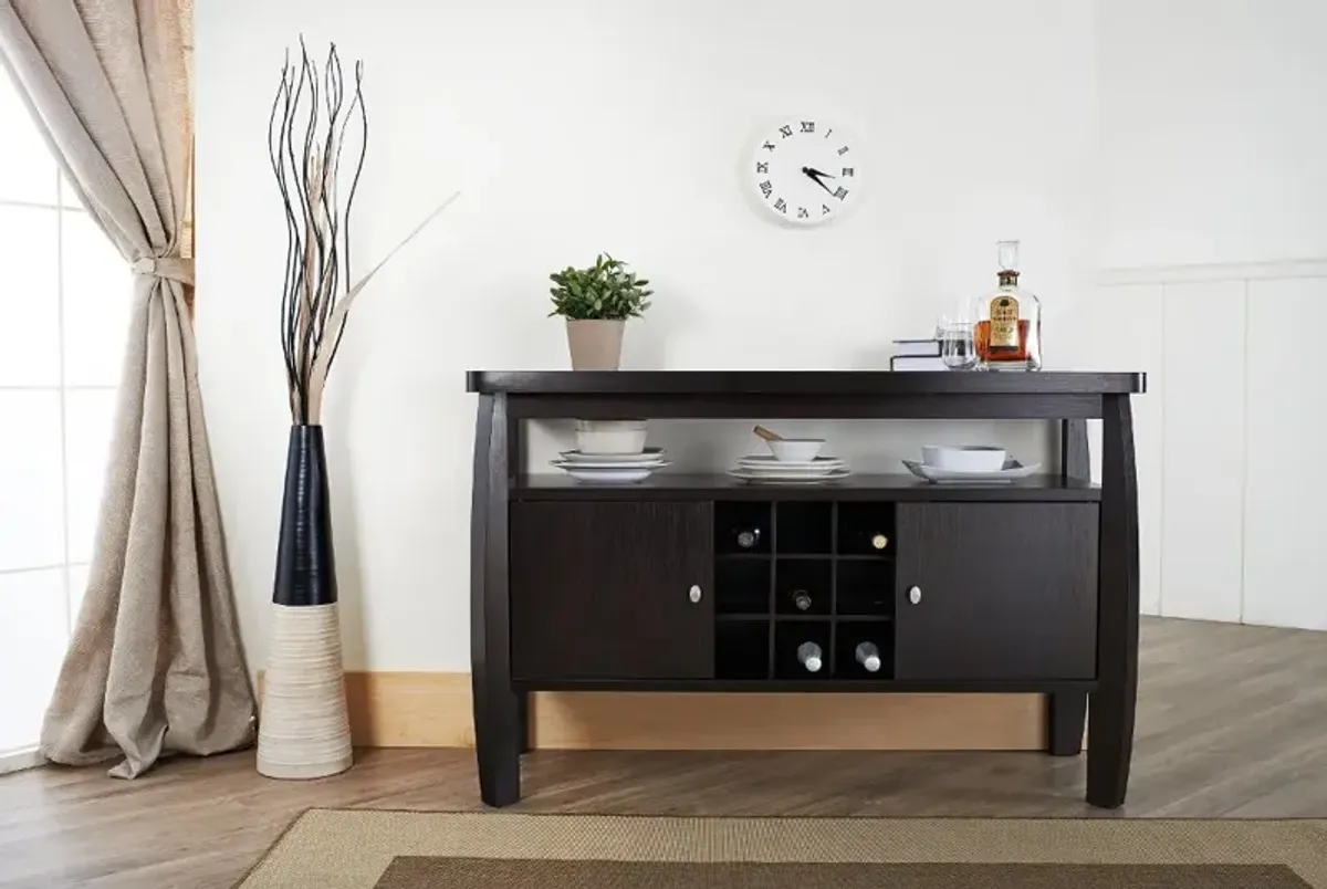 Contemporary Dark Brown Dining Buffet - Miller