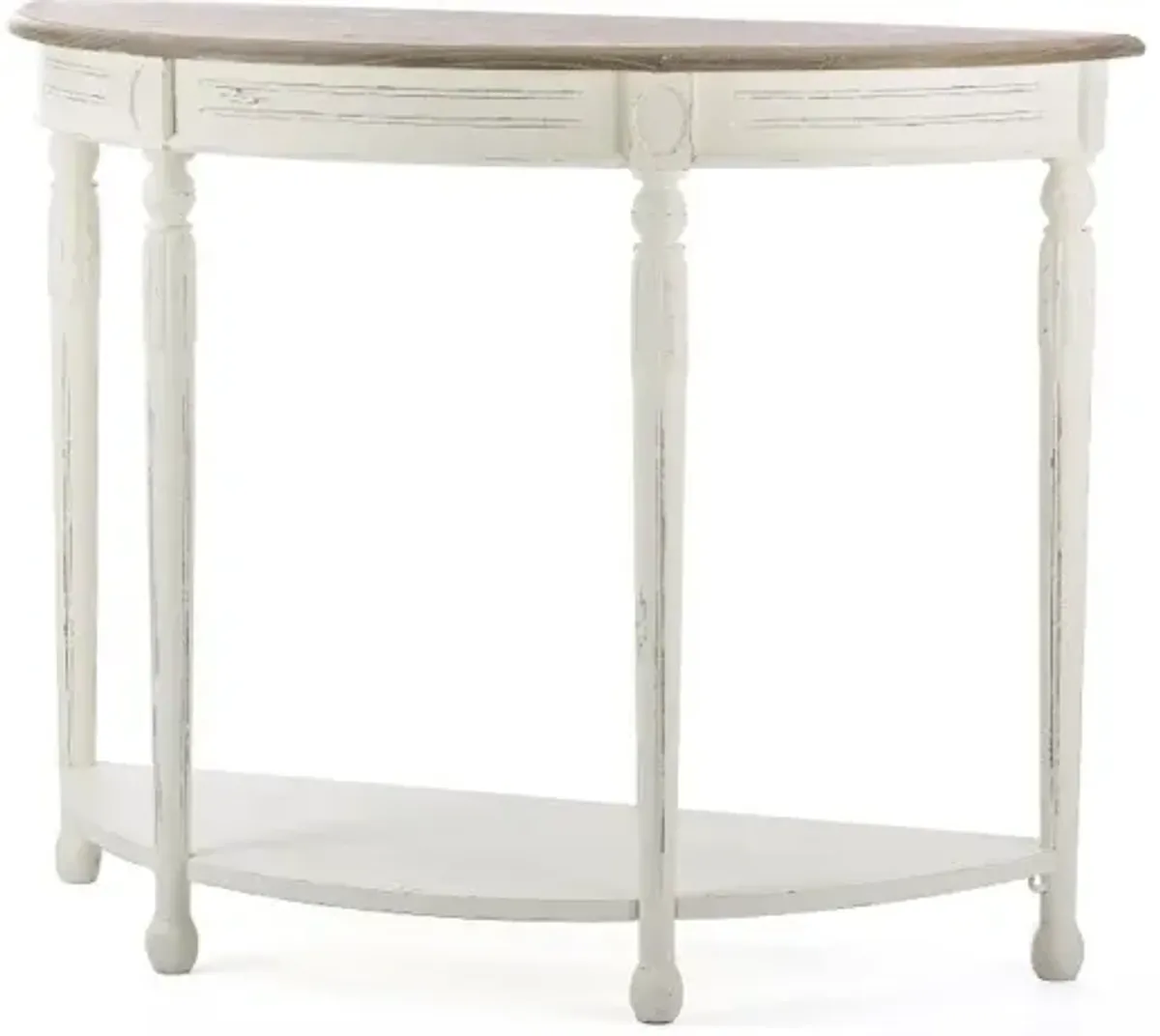 Traditional French White Accent Table - Vologne