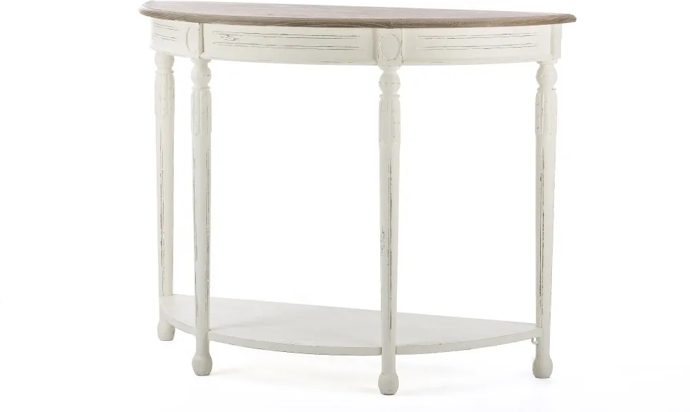 Traditional French White Accent Table - Vologne