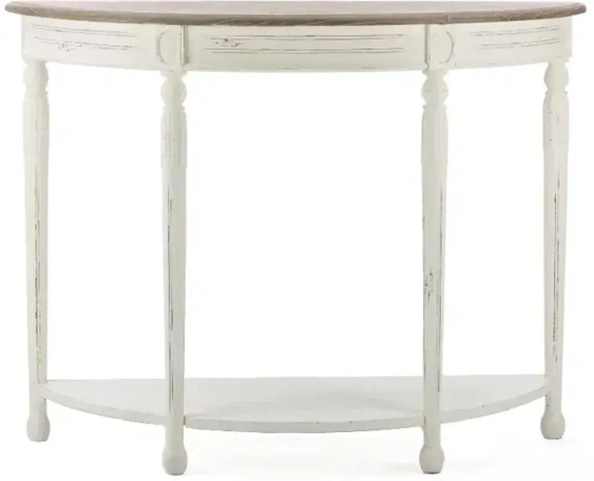 Traditional French White Accent Table - Vologne