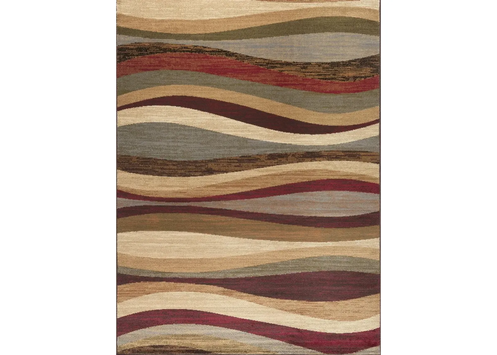 5 x 7 Medium Tonal Waves Area Rug - Elegance