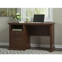 Yorktown Cherry Single Pedestal Desk - Bush Furniture