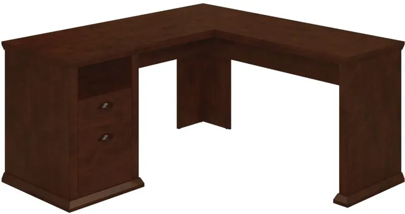 Yorktown Cherry L-Desk (60 Inch) - Bush Furniture