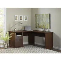 Yorktown Cherry L-Desk (60 Inch) - Bush Furniture