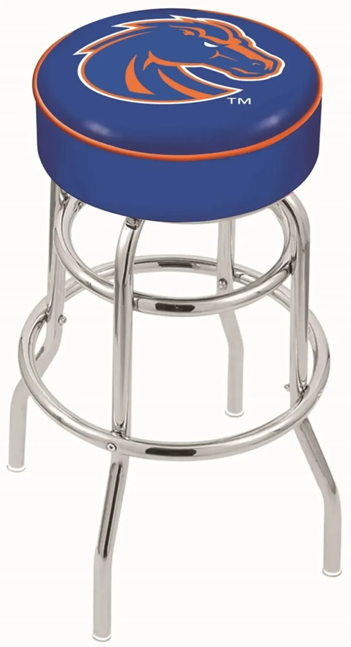 Chrome Double Ring Swivel Counter Height Stool - Boise State