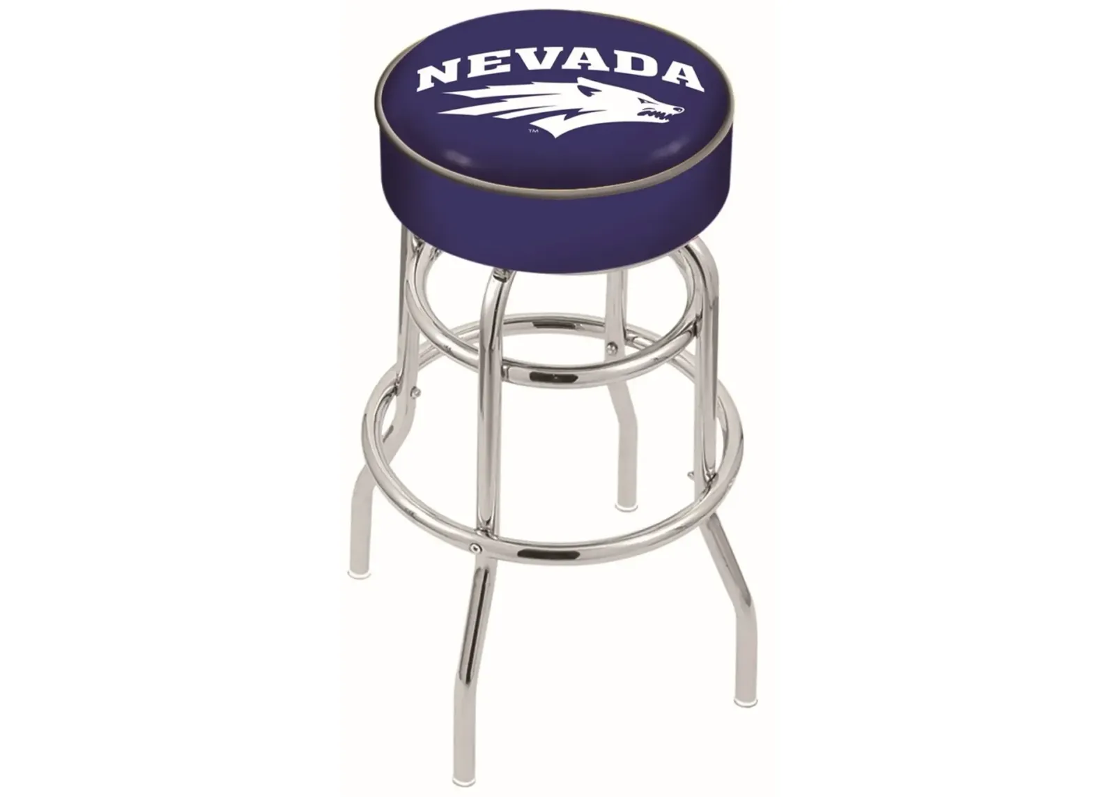 Chrome Double Ring Swivel Counter Stool - UNR