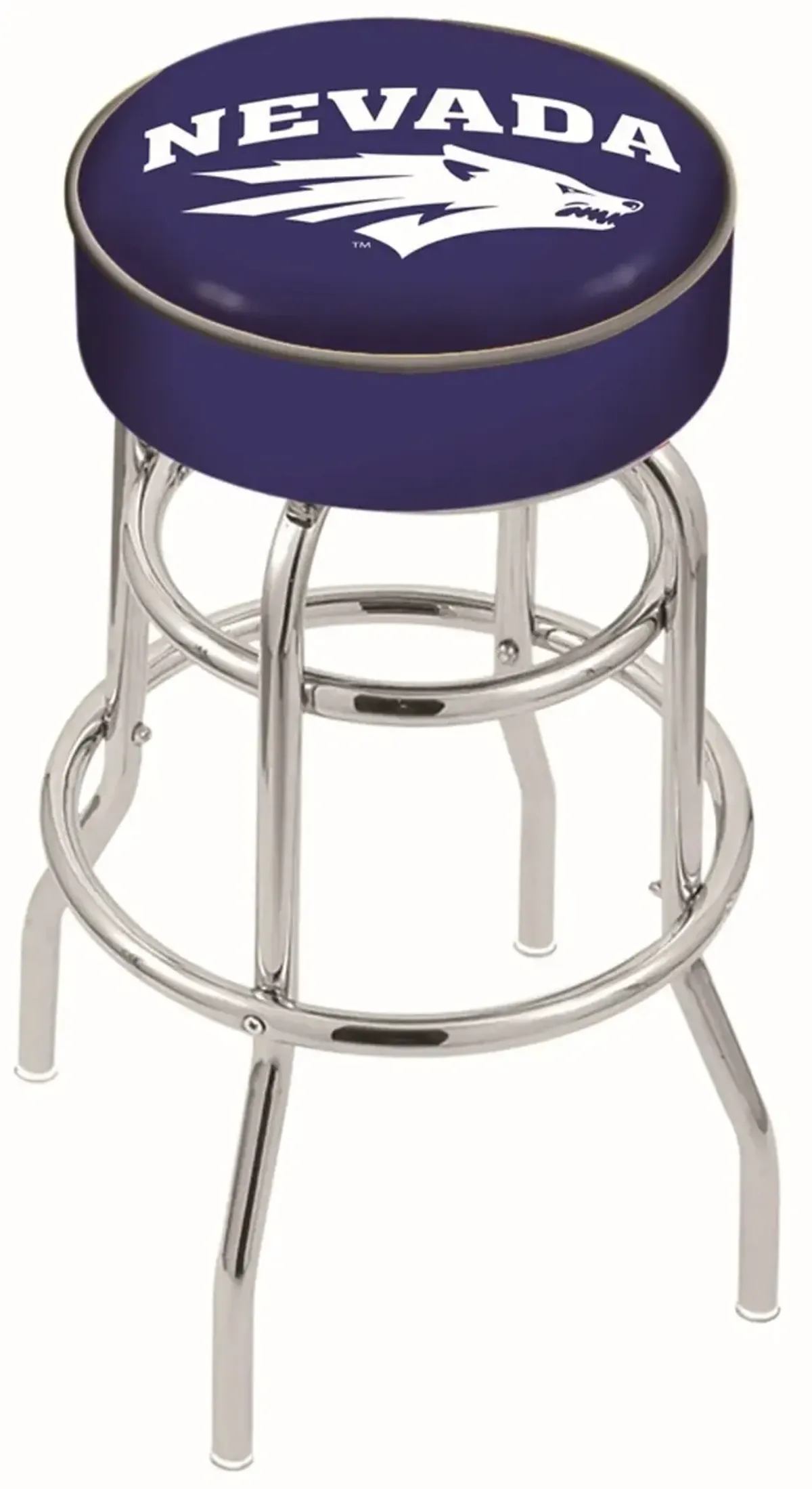 Chrome Double Ring Swivel Counter Stool - UNR