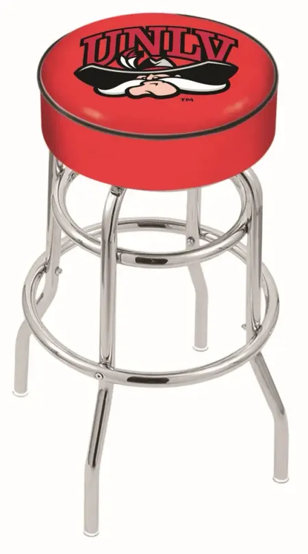 Chrome Double Ring Swivel Counter Height Stool - UNLV