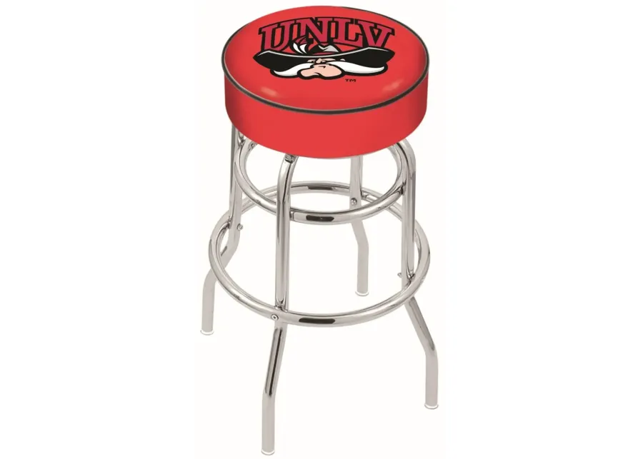 Chrome Double Ring Swivel Bar Stool - UNLV