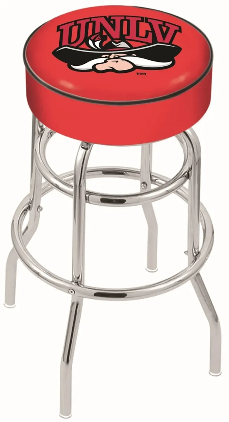 Chrome Double Ring Swivel Bar Stool - UNLV