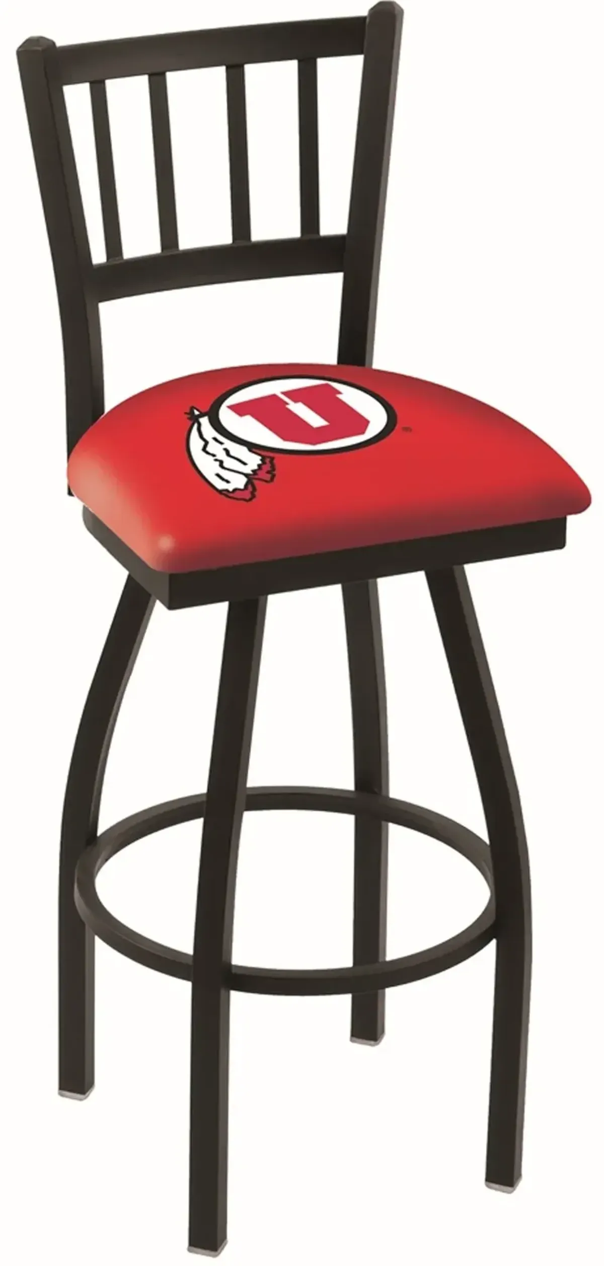 25 Inch Slat Back Swivel Counter Stool - U of U