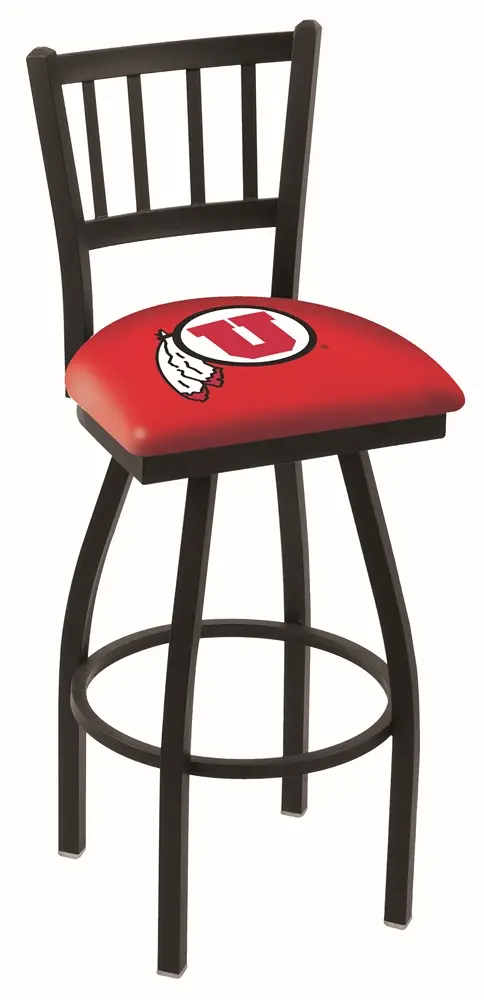 25 Inch Slat Back Swivel Counter Stool - U of U