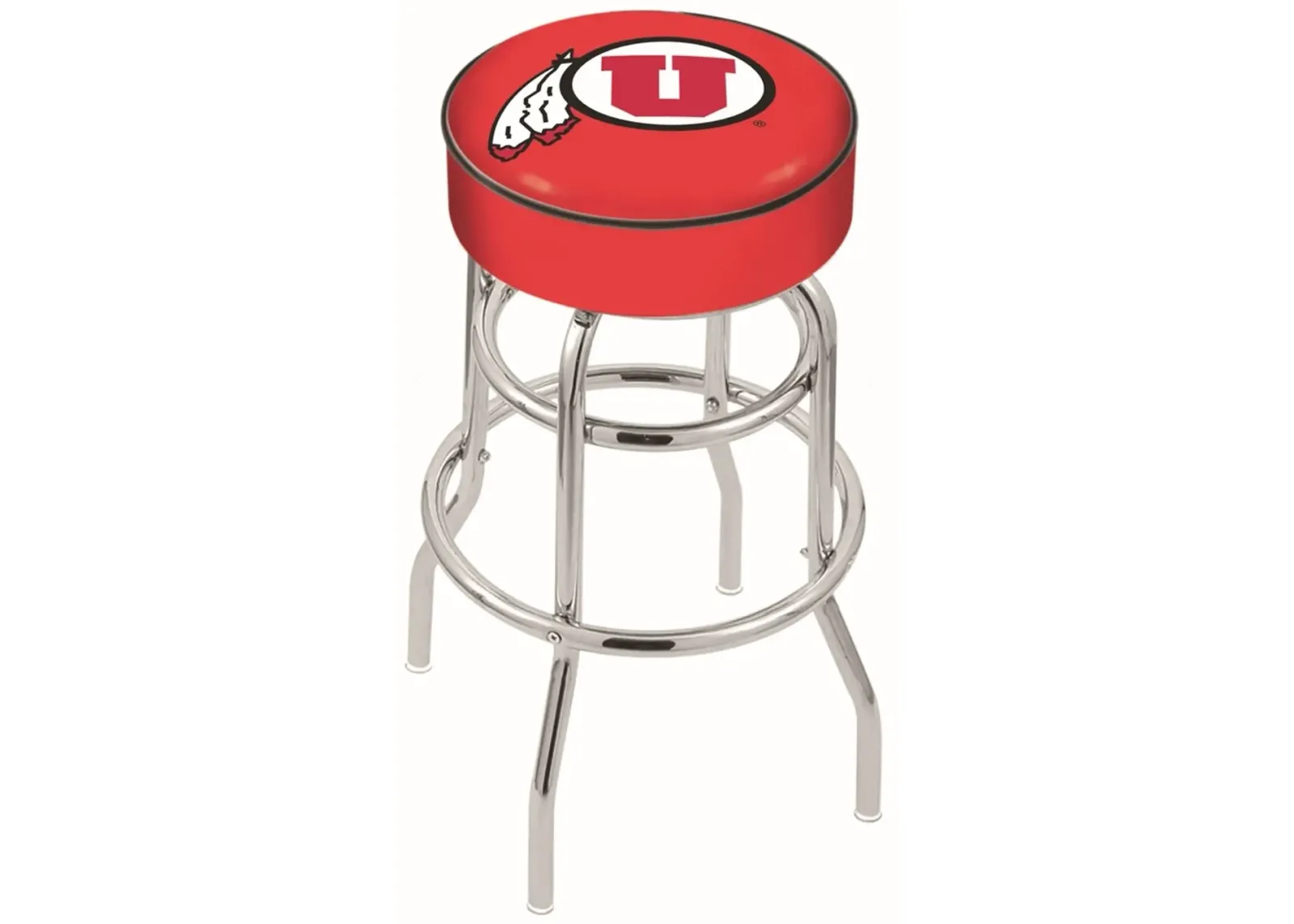 25 Inch Double Ring Swivel Counter Stool - U of U