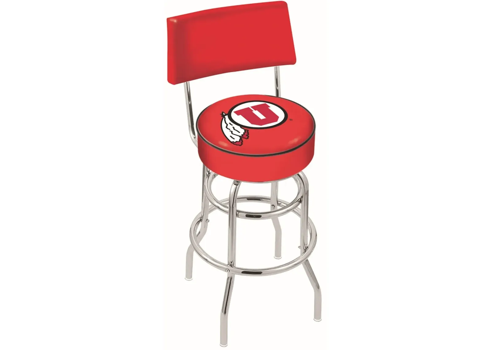 25 Inch Back Rest Swivel Counter Stool - U of U