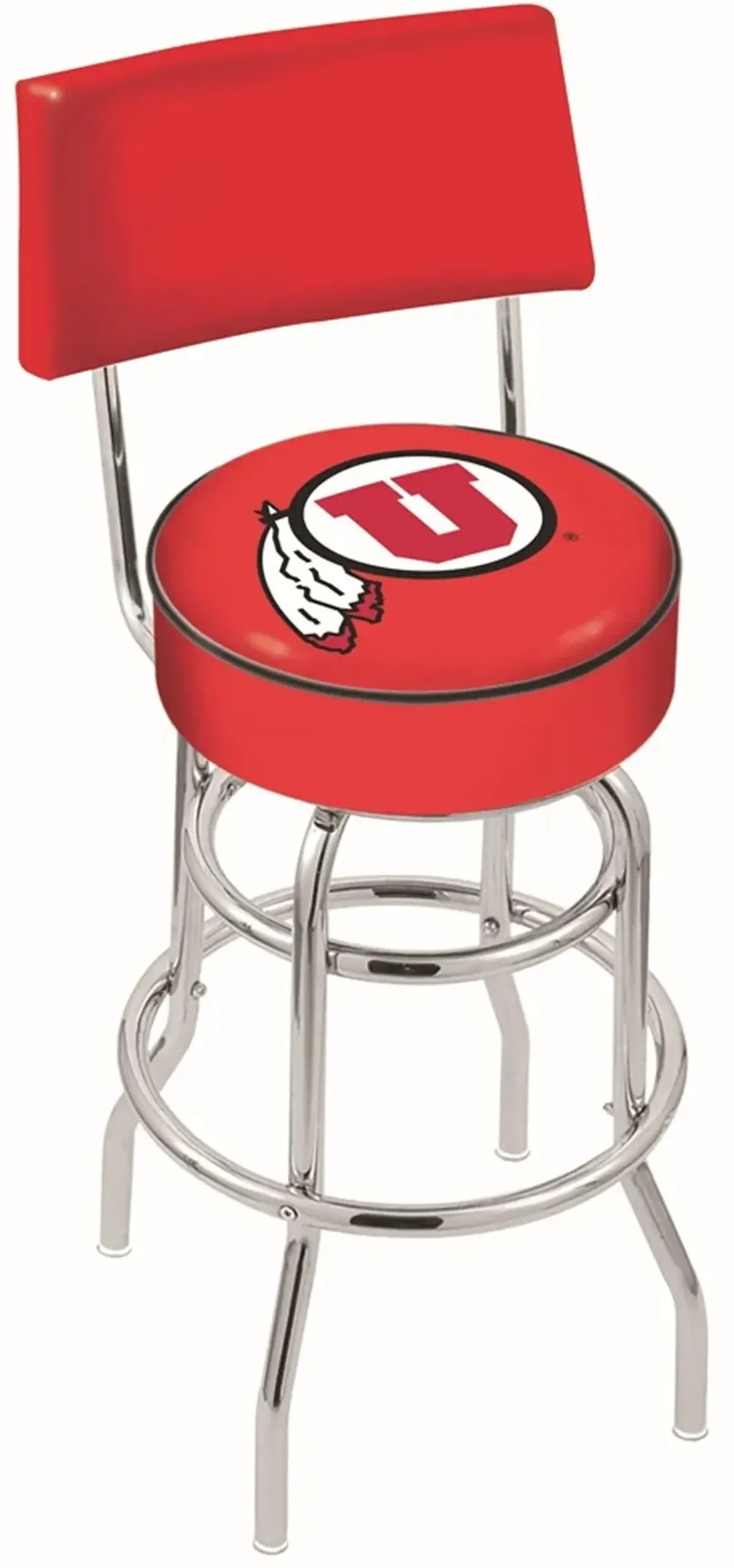 25 Inch Back Rest Swivel Counter Stool - U of U