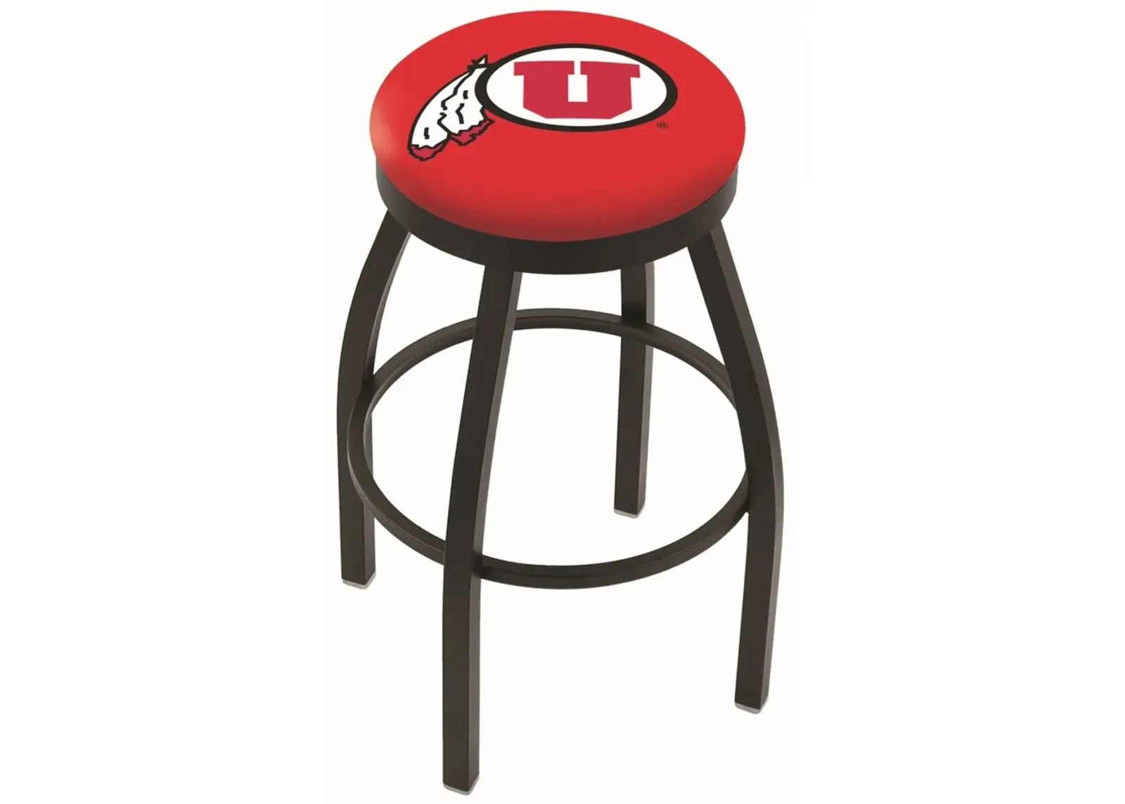 Black 25 Inch Swivel Counter Stool - U of U