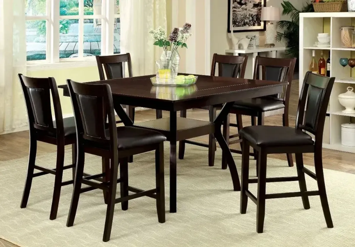 Brent Dark Cherry Counter Height Dining Table