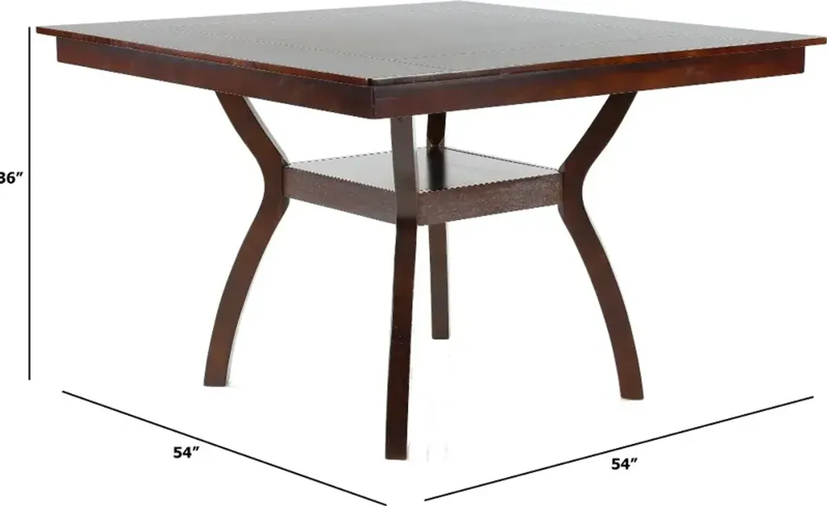 Brent Dark Cherry Counter Height Dining Table