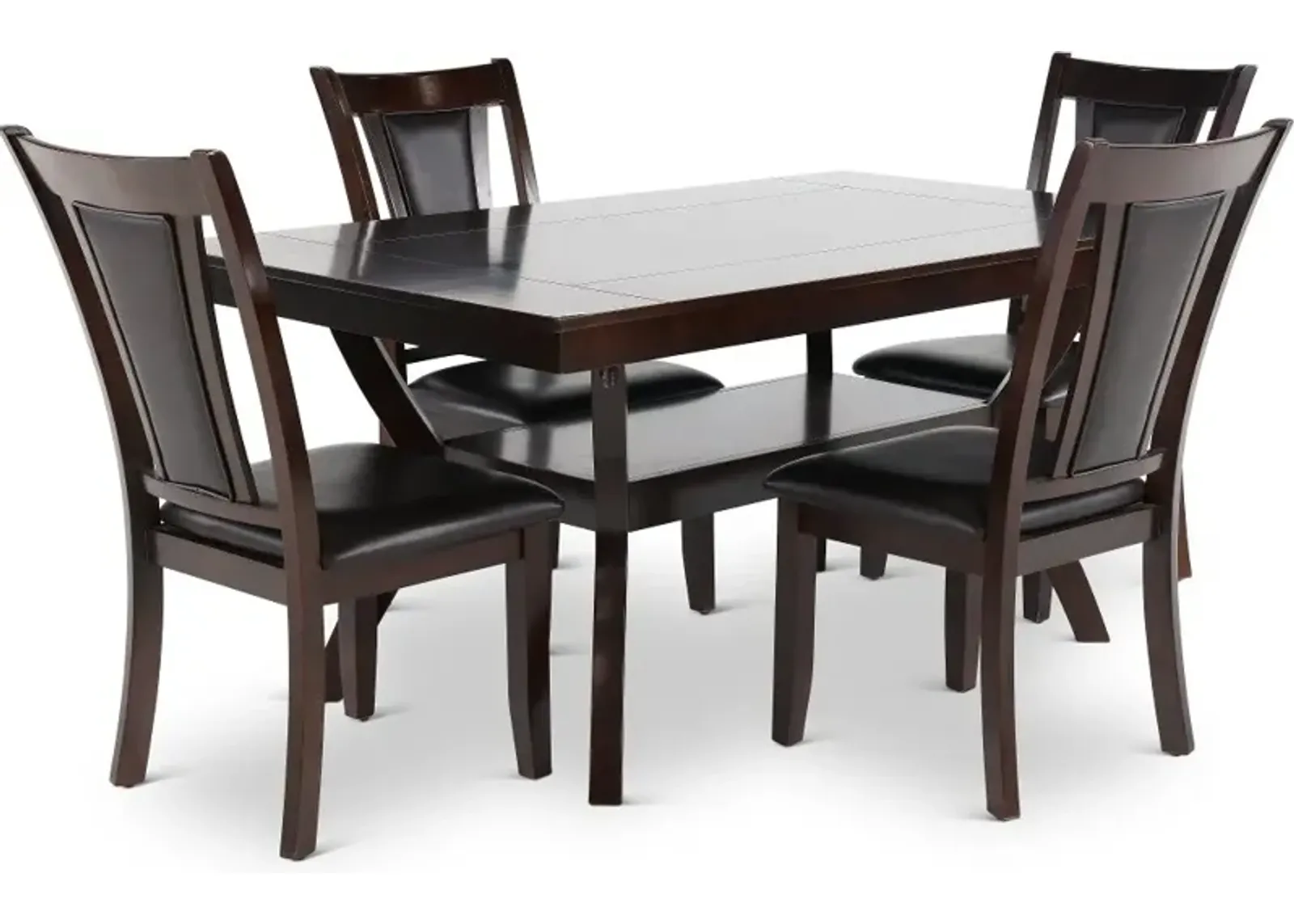 Brent Dark Cherry 5 Piece Dining Room Set