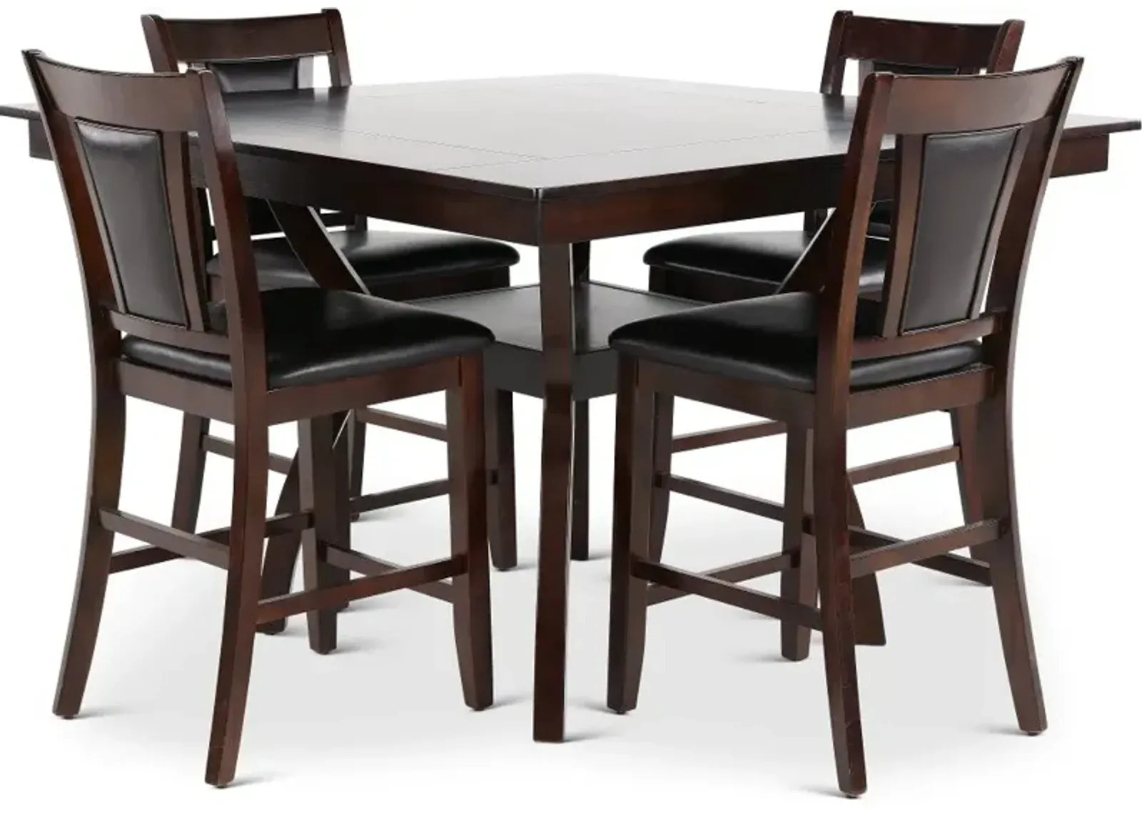 Brent Dark Cherry 5 Piece Counter Height Dining Room Set