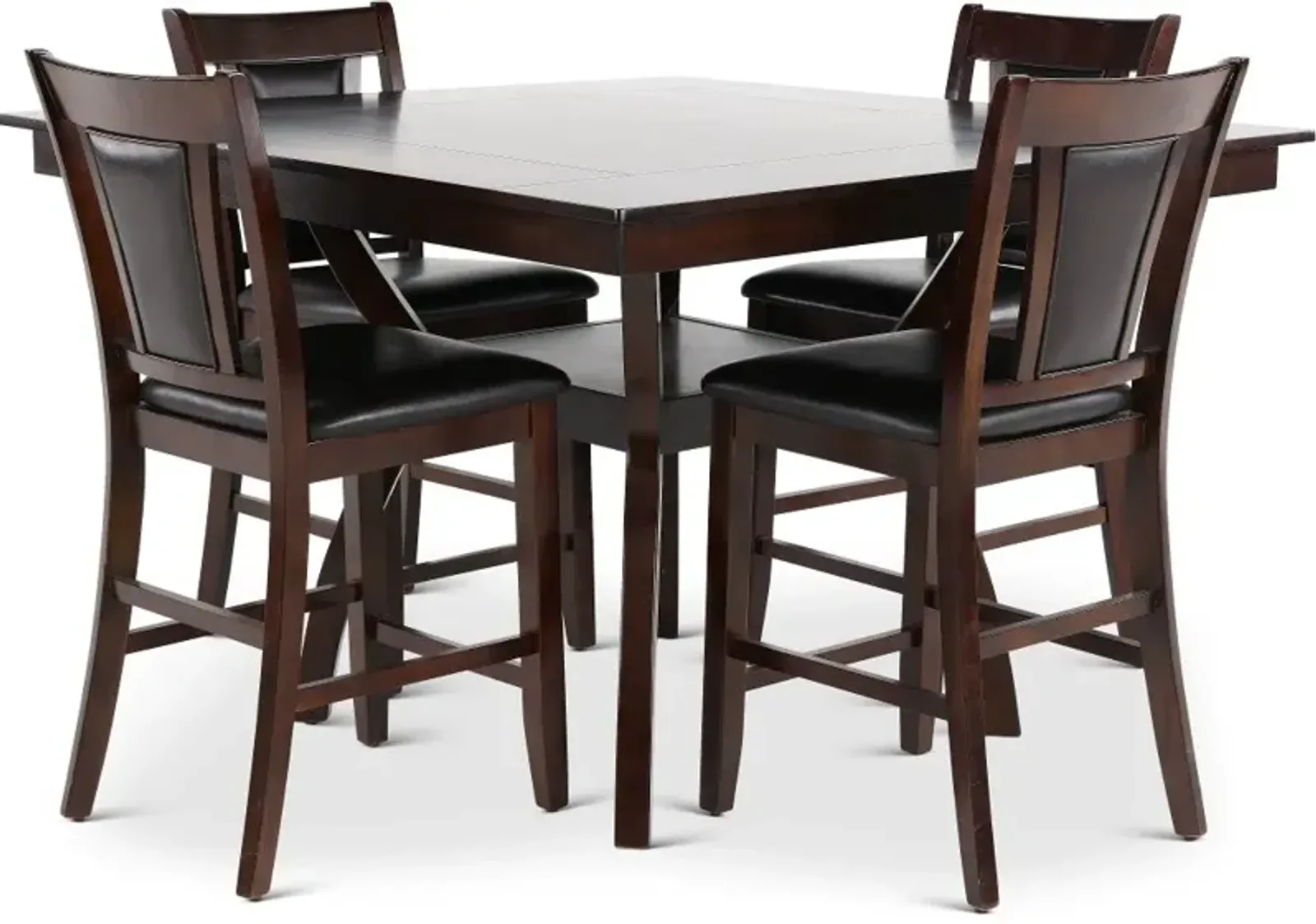 Brent Dark Cherry 5 Piece Counter Height Dining Room Set