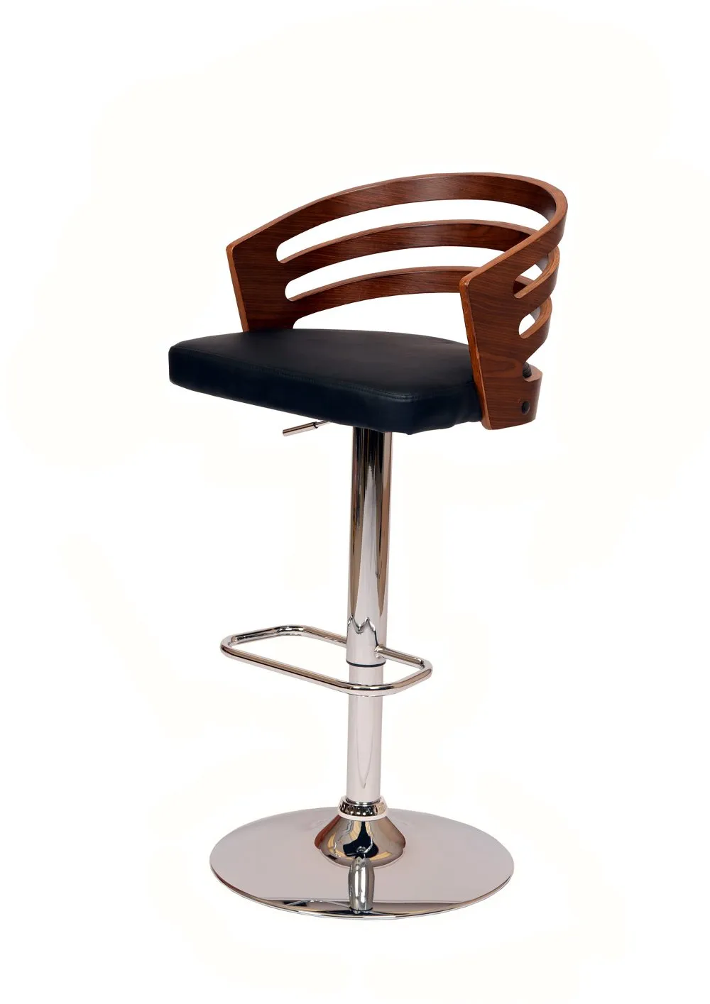 Adele Black Adjustable Bar Stool