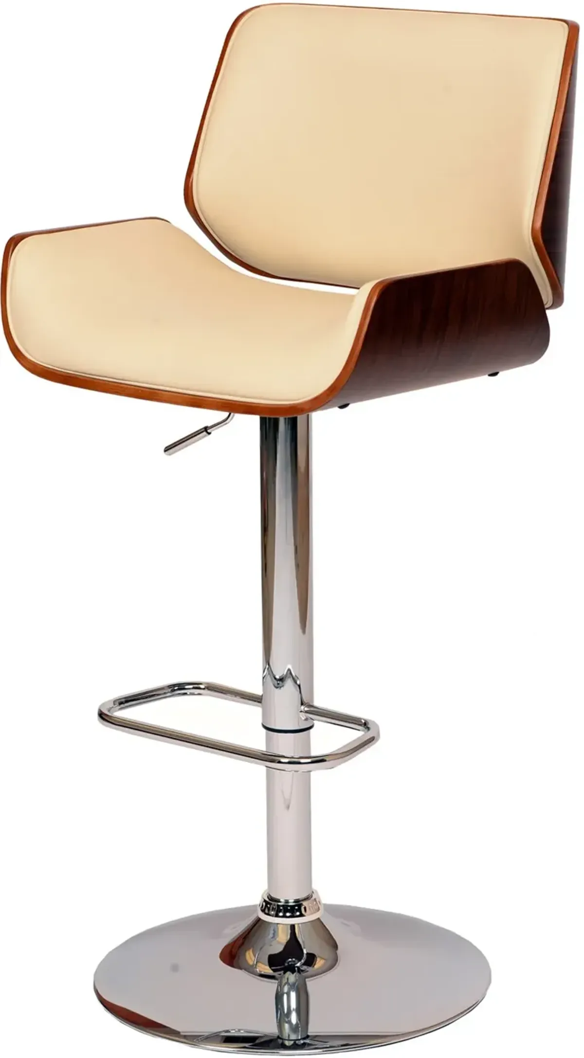 London Cream Swivel Adjustable Bar Stool