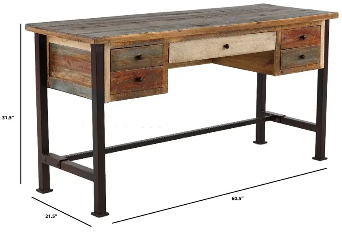 Antique Brown Office Desk