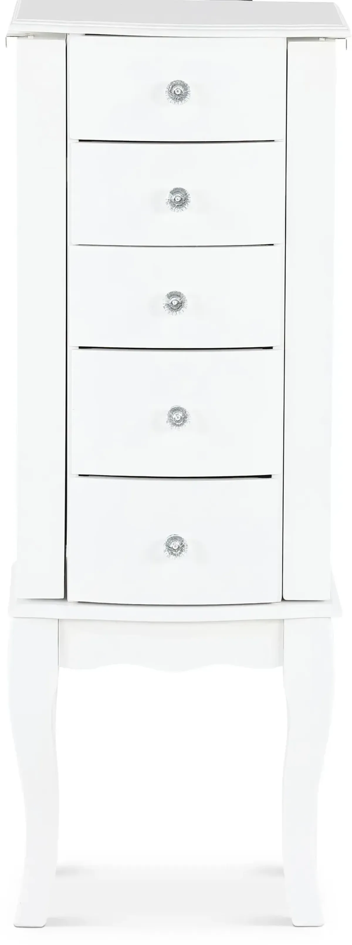 Contemporary White Jewelry Armoire