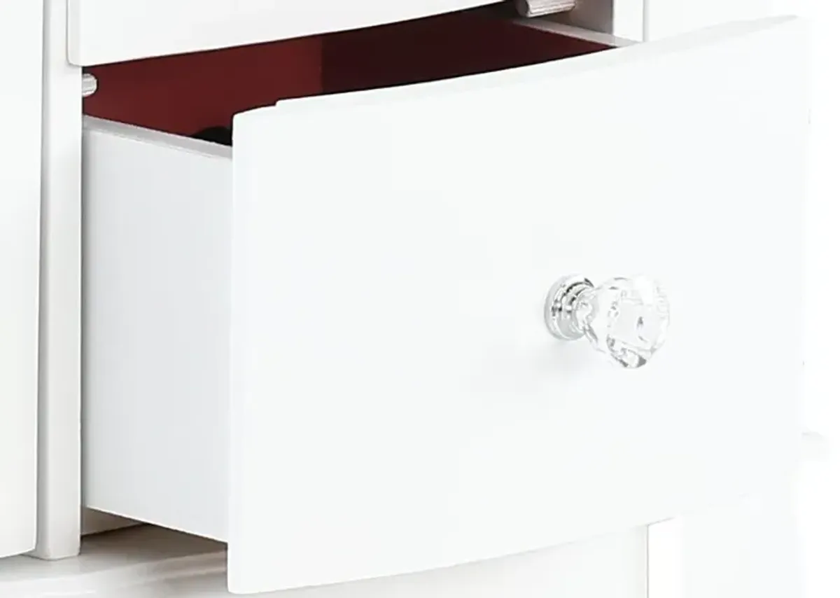 Contemporary White Jewelry Armoire