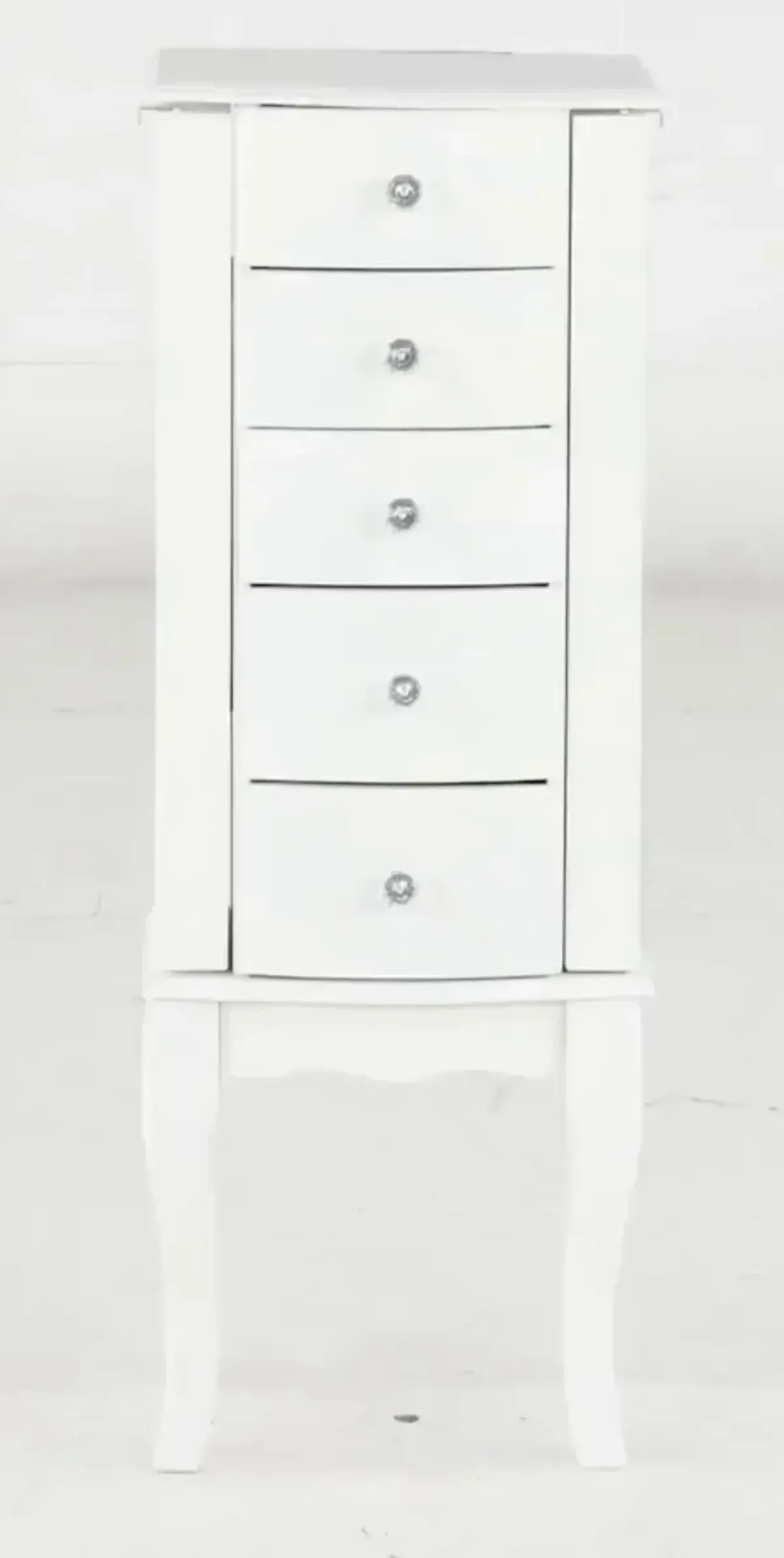 Contemporary White Jewelry Armoire