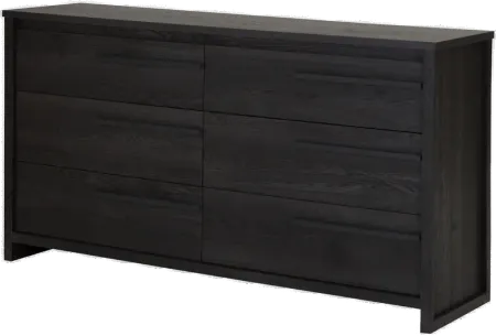 Tao Gray Oak 6-Drawer Double Dresser - South Shore