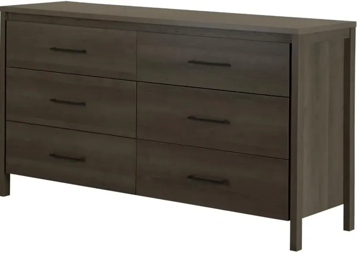 Gravity Gray Maple 6-Drawer Double Dresser - South Shore