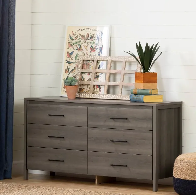 Gravity Gray Maple 6-Drawer Double Dresser - South Shore