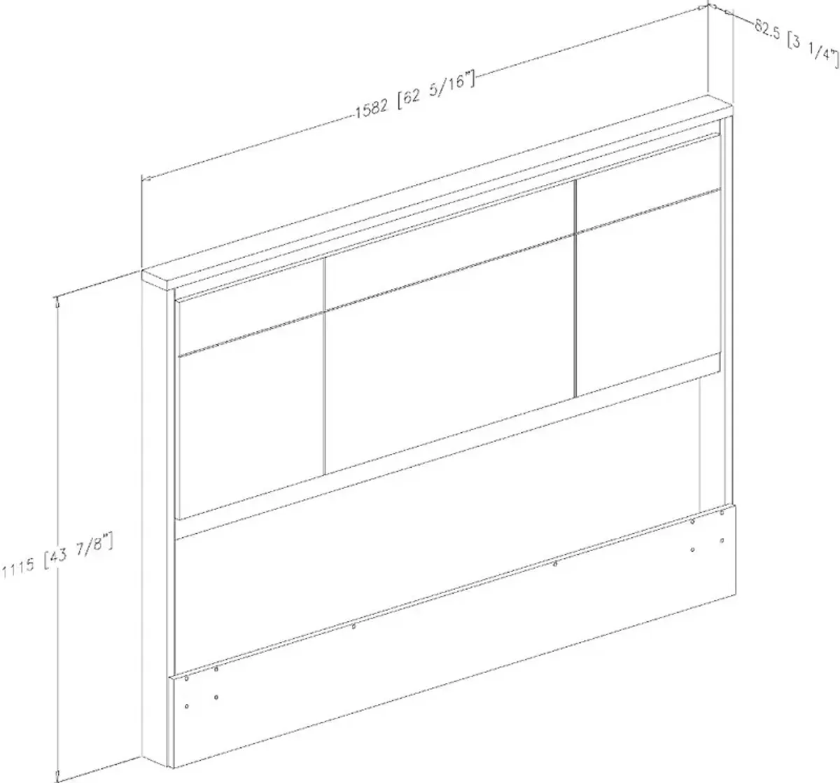 Gravity Gray Maple Queen Headboard (60 Inch) - South Shore