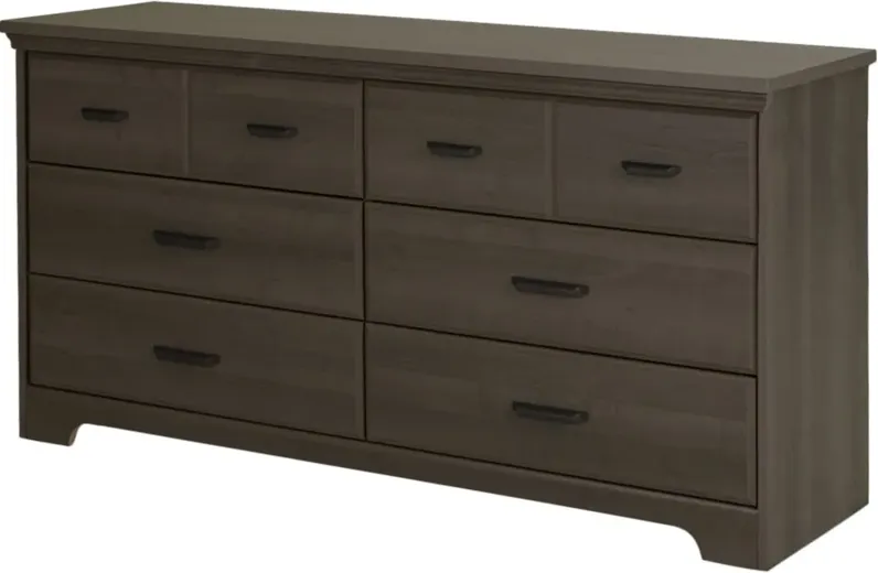 Versa Gray Maple 6-Drawer Double Dresser - South Shore