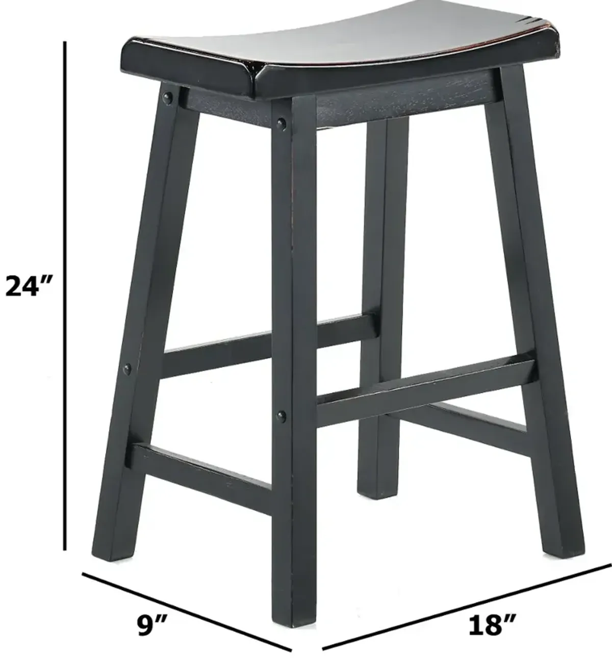 Saddle Black Counter Height Stool