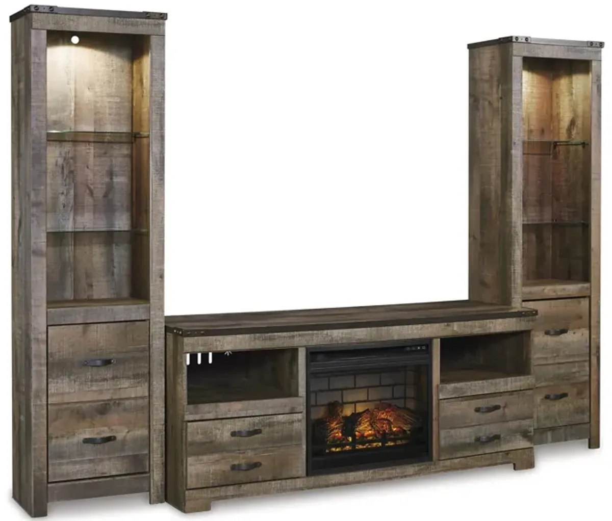 Trinell 3-pc. Entertainment Center w/ Fireplace