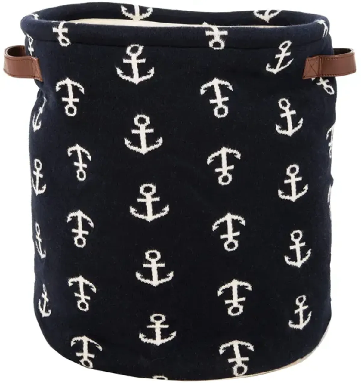 Anchor Storage Basket in Navy & White by Safavieh