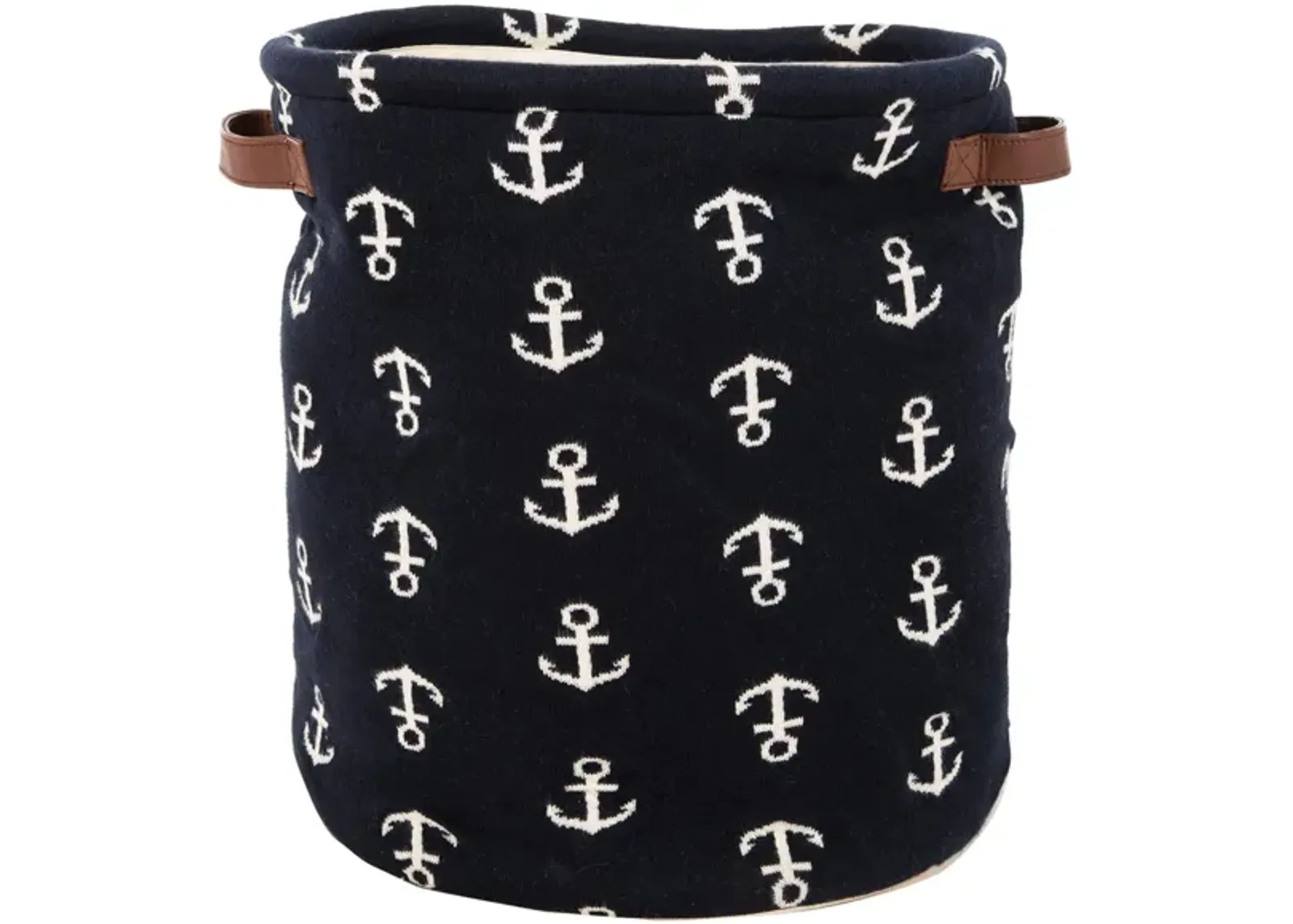 Anchor Storage Basket in Navy & White by Safavieh